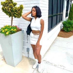 White utility skirt set